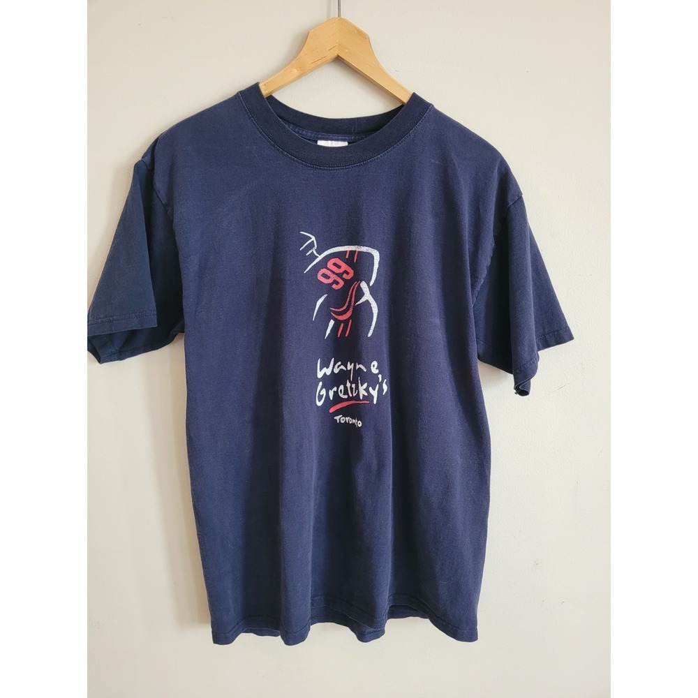 VINTAGE WAYNE GRETZKY'S #99 RESTAURANT TORONTO BLUE T-SHIRT‎ ADULT L GRETZKY